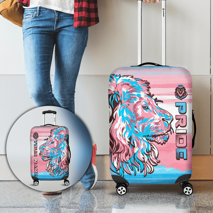 Homemerci Personalized LGBT Lion PRIDE Transgender Color 3D Luggage Cover