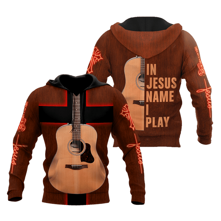 Homemerci Guitar In Jesus Name I Play Printed Unisex Shirts TN