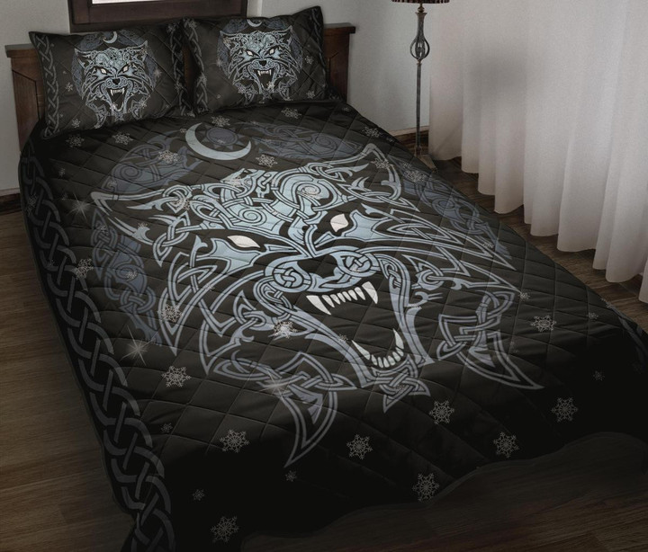 Homemerci Viking Wolf Quilt Bed Set