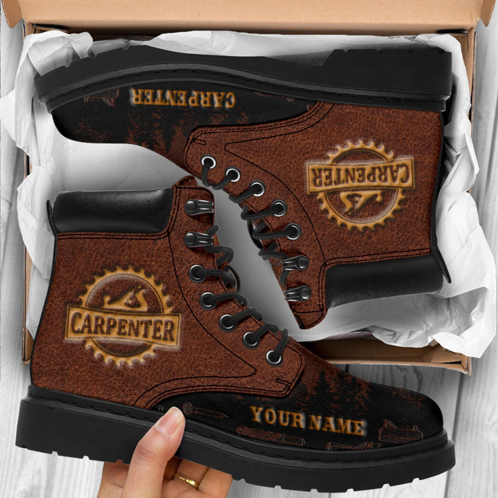 Homemerci Personalized Carpenter Brown All Season Boots