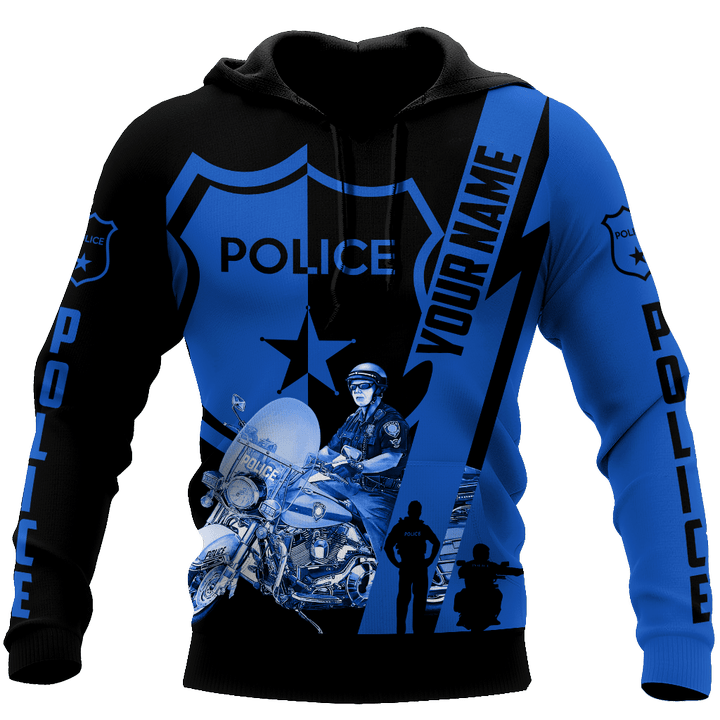 Homemerci Customize Name Police Unisex Shirts Thin Blue Line