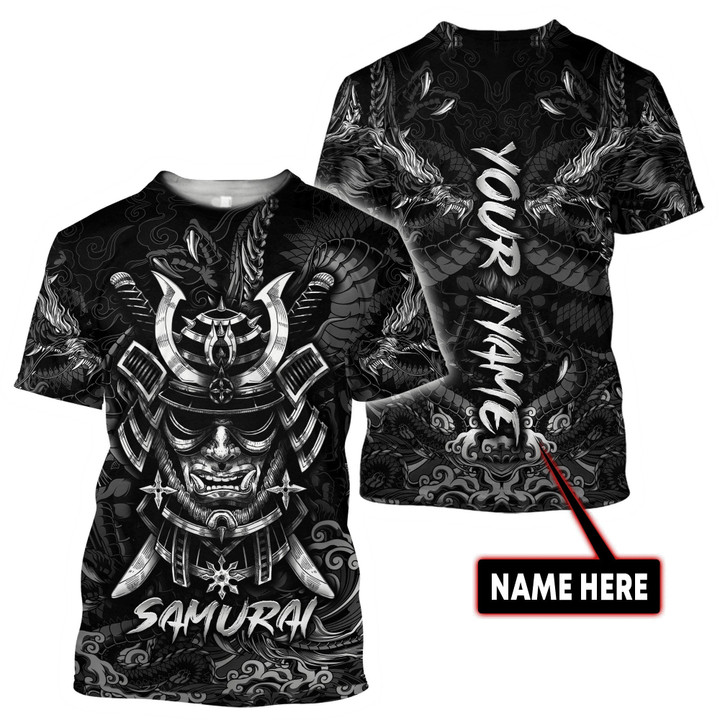 Homemerci Custom Name Samurai Mask Unisex Shirts