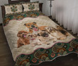 Dogs And Mandala Pattern Quilt Bedding Set Cotton Bed Sheets Spread Comforter Duvet Cover Bedding Sets
