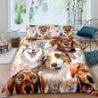 Dogs Cute Bed Sheets Spread Comforter Duvet Cover Bedding Sets