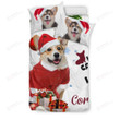 Corgi Dog Christmas Keep Calm And Love Bedding Set Cotton Bed Sheets Spread Comforter Duvet Cover Bedding Sets