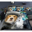 Dog Astronaut Bedding Set Cotton Bed Sheets Spread Comforter Duvet Cover Bedding Sets