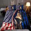 Rottweiler Dog And American Flag Back The Blue Bedding Set  Bed Sheets Spread Comforter Duvet Cover Bedding Sets