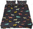 Dachshund Dog Black Bedding Set Bed Sheets Spread Comforter Duvet Cover Bedding Sets