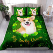 Corgi Dog And shamrock  My Lucky Charm Bedding Set Bed Sheets Spread Comforter Duvet Cover Bedding Sets