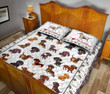 Dachshund Love My Dogs Quilt Bedding Set