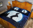 Dachshund Dog Moon Galaxy Quilt Bedding Set