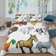 Funny Farm Animals Bedding Set Bed Sheet Spread Comforter Duvet Cover Bedding Sets