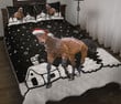 Horse Snow House Quilt Bedding Set