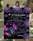 To My Daughter Follow Your Dreams Fleece Blanket Animals Gift For FamilyDaughter,Butterflies Lover Gift Fleece Blanket