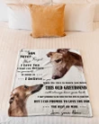 Dog Blanket - Greyhound To My Son Fleece Blanket