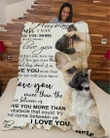 Dog Blanket - French Bulldog To My Husband Fleece Blanket