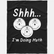 Shhh I'm Doing Math Weight Lifting Fleece Blanket Fleece Blanket Gift For Students Teacher Parents Educational Gift for Math Lover