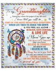 Dream Catcher Butterfly To My Granddaughter Blanket Gift For Granddaughter From Grandma Fleece Blanket