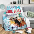 Dog Girl Boss Flecee Fleece Blanket