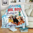 Dog Girl Boss Flecee Fleece Blanket