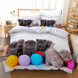 Cats With Ball Of Yarn Bedding Set Bed Sheets Spread Comforter Duvet Cover Bedding Sets