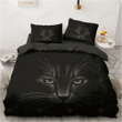 Cat Black Background Bedding Duvet Cover Bedding Set