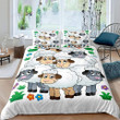 Lovely Sheeps Cartoon Pattern Bedding Set Bed Sheets Spread Comforter Duvet Cover Bedding Sets