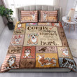 Corgi Dog Corgi Make Me Happy Bedding Set Bed Sheets Spread Comforter Duvet Cover Bedding Sets
