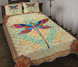 Dragonfly Mandala Native Pattern Quilt Bedding Set