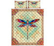 Dragonfly Mandala Native Pattern Quilt Bedding Set