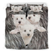 Westie Dogs And Zipper Bedding Set Cotton Bed Sheets Spread Comforter Duvet Cover Bedding Sets