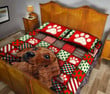 Dachshund Dog Christmas Quilt Bedding Set