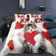 Cat With Hearts Bedding Set Bed Sheets Spread Comforter Duvet Cover Bedding Sets