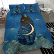 Moon And Black Cat Bedding Set Cotton Bed Sheets Spread Comforter Duvet Cover Bedding Sets
