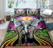 Elephant Art Pattern Bed Sheets Duvet Cover Bedding Sets