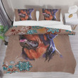 Rottweiler Dog Brown Bedding Set Bed Sheets Spread Comforter Duvet Cover Bedding Sets