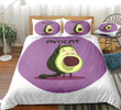 Avocat Purple Circle Duvet Cover Bedding Set