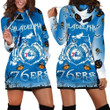 Philadelphia 76ers Hoodie Dress Sweater Dress Sweatshirt Dress 3d All Over Print For Women For Halloween Hoodie 15006 - 1