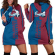 Colorado Avalanche Hoodie Dress Sweater Dress Sweatshirt Dress 3d All Over Print For Women Hoodie 15832 - 1