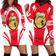Africazone Clothing - Tunisia Action Flag Hoodie Dress A35 - 1