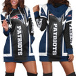 New England Patriots For Fans Hoodie Dress Sweater Dress Sweatshirt Dress - 1