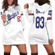 Los Angeles Dodgers Gray 83 2020 Championship Golden Edition White Jersey Inspired Style Hoodie Dress Sweater Dress Sweatshirt Dress - 1