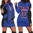 New York Giants Nfl Skull 3d Personalized Hoodie Dress Sweater Dress Sweatshirt Dress - 1