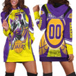 Los Angeles Lakers Western Conference Mashup Robot Hoodie Dress Sweater Dress Sweatshirt Dress - 1