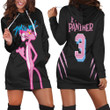 Miami Heat X Pink Panther 3 2021 Collection Black Jersey Inspired Style Hoodie Dress Sweater Dress Sweatshirt Dress - 1