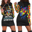If You Think My Hands Are Full You Should See My Heart Autism Nanny Hoodie Dress Sweater Dress Sweatshirt Dress - 1