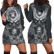Oakland Raiders 3d Skull Jersey Hoodie Dress Sweater Dress Sweatshirt Dress - 1
