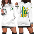 Oregon Ducks Ncaa Classic White With Mascot Logo Gift For Oregon Ducks Fans Hoodie Dress Sweater Dress Sweatshirt Dress - 1
