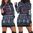 Chicago Bears Nfl Ugly Sweatshirt Christmas 3d Hoodie Dress Sweater Dress Sweatshirt Dress - 1