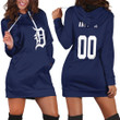 Personalized Detroit Tigers Anyname 00 2019 Team Black Jersey Inspired Style Gift For Detroit Tigers Fans Hoodie Dress Sweater Dress Sweatshirt Dress - 1